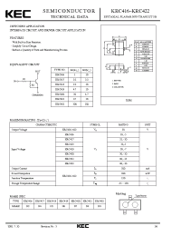 Datasheet KRC421 manufacturer KEC
